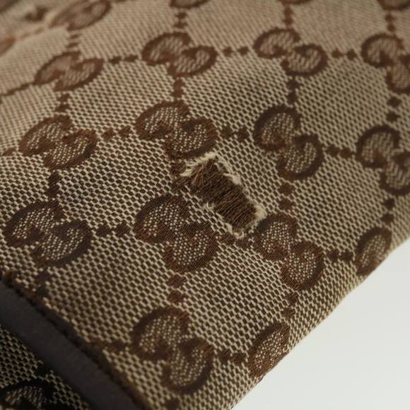 GUCCI GG Canvas Web Sherry Line Shoulder Bag Beige Green Red 141863 Auth ki2891 - Picture 8 of 16